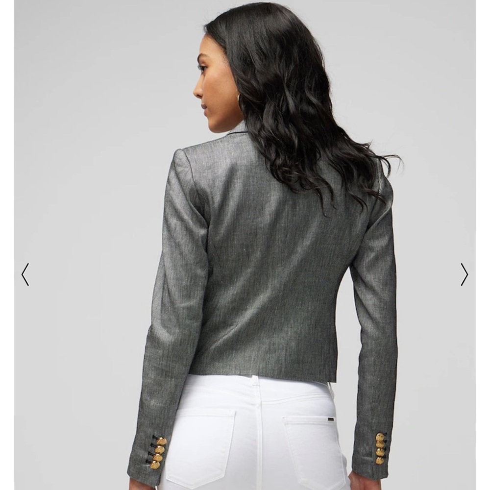 Cropped Linen-Blend Studio Blazer. Style 570344595. NWT